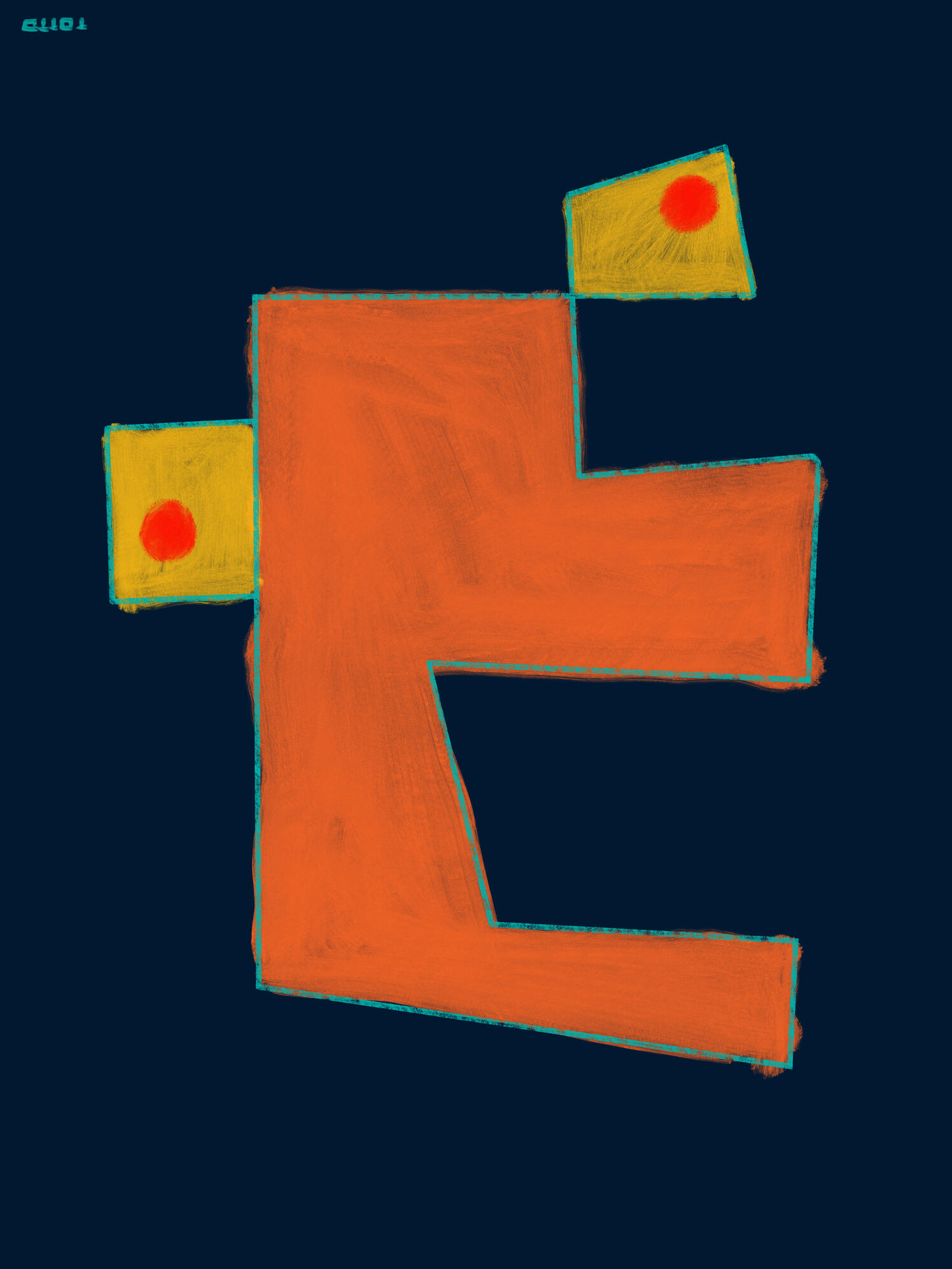 The Cow from Metamorphous by TOTTO — one of seven unique abstract works developed from a single original sketch.